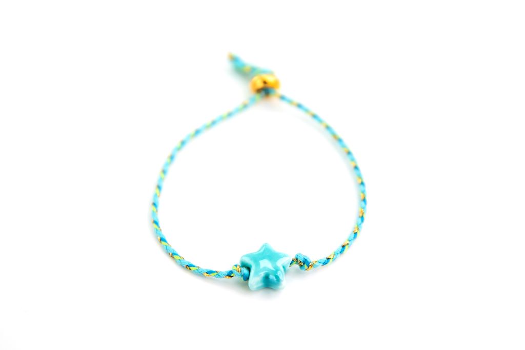 armband-keramiek-sterretje-blauw-ibiza-style